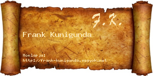 Frank Kunigunda névjegykártya